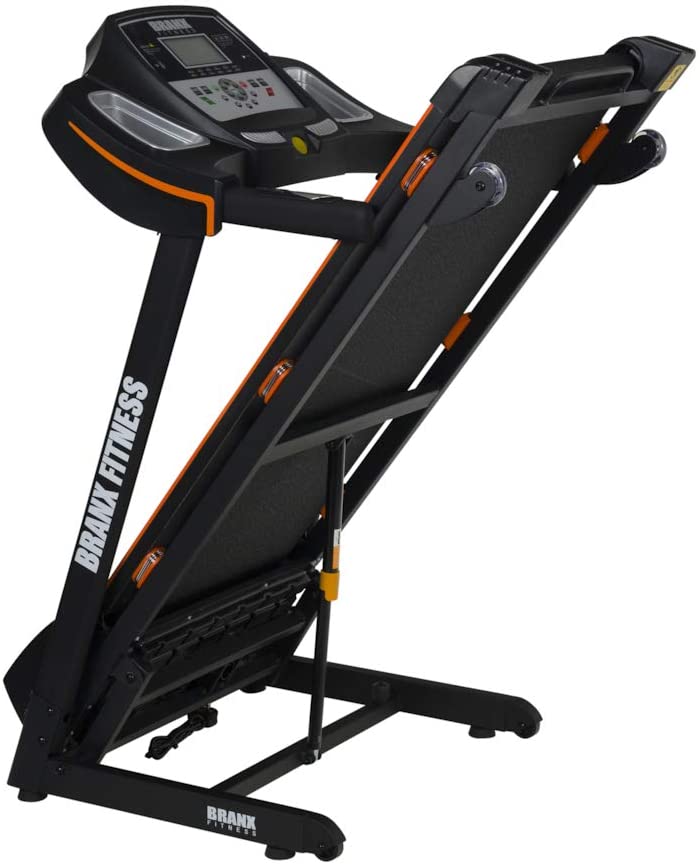 Branx Fitness Energy Pro Treadmill folded up