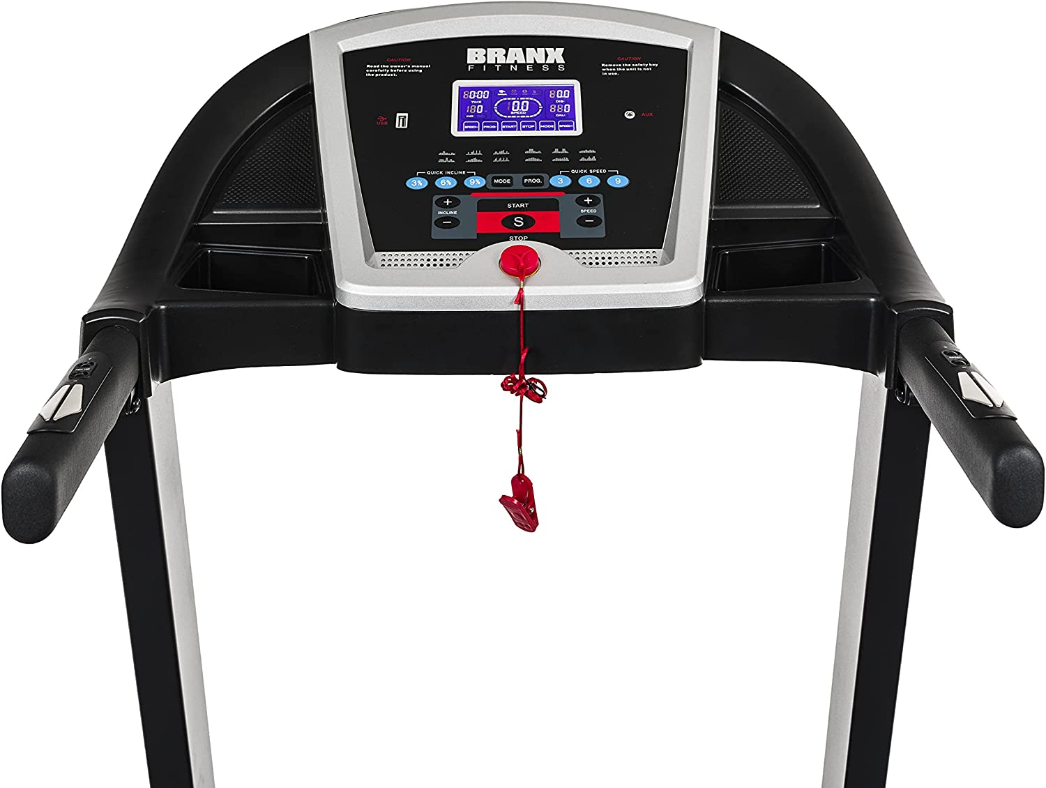 Branx Fitness Start Run Treadmill console