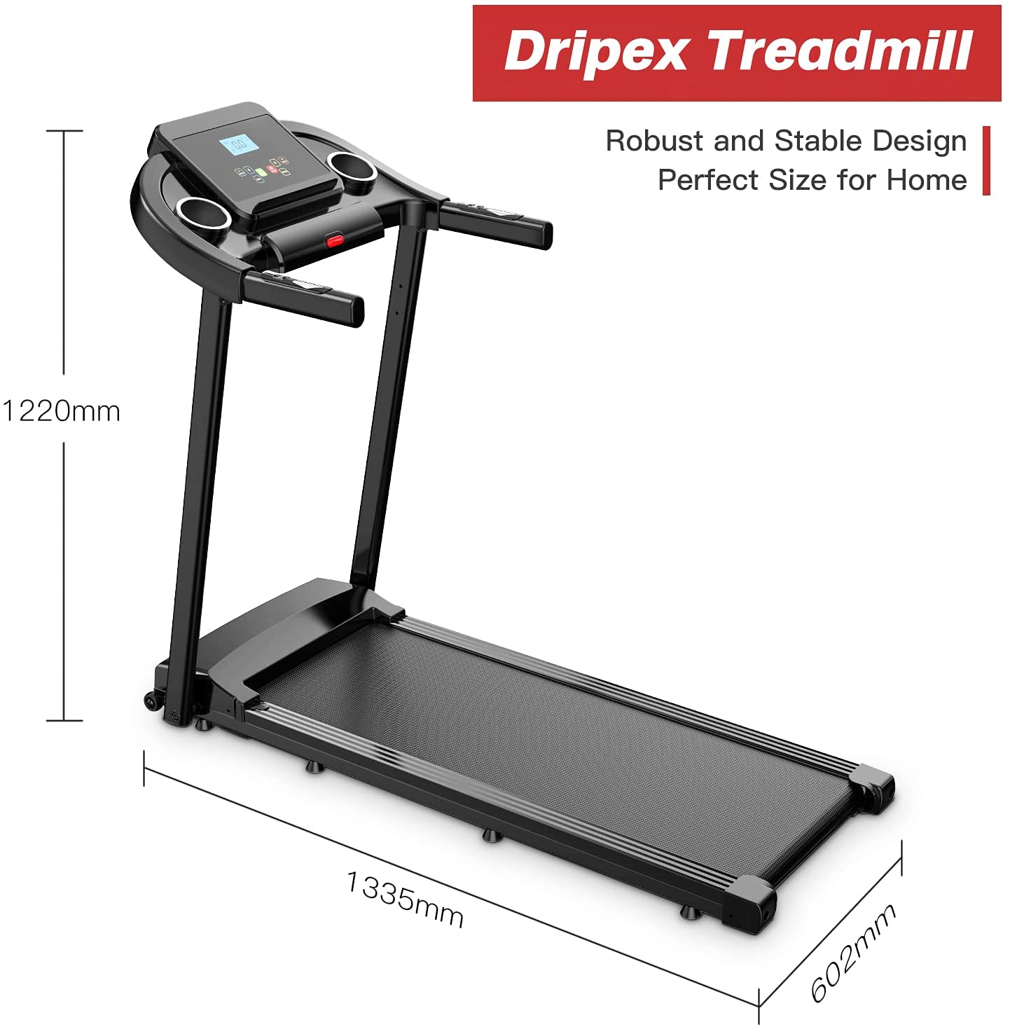 Dripex Treadmill Running Machine size