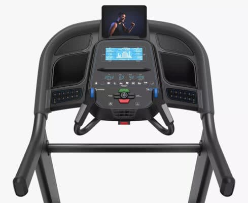 Horizon 7 4AT Folding Treadmill controls with screen