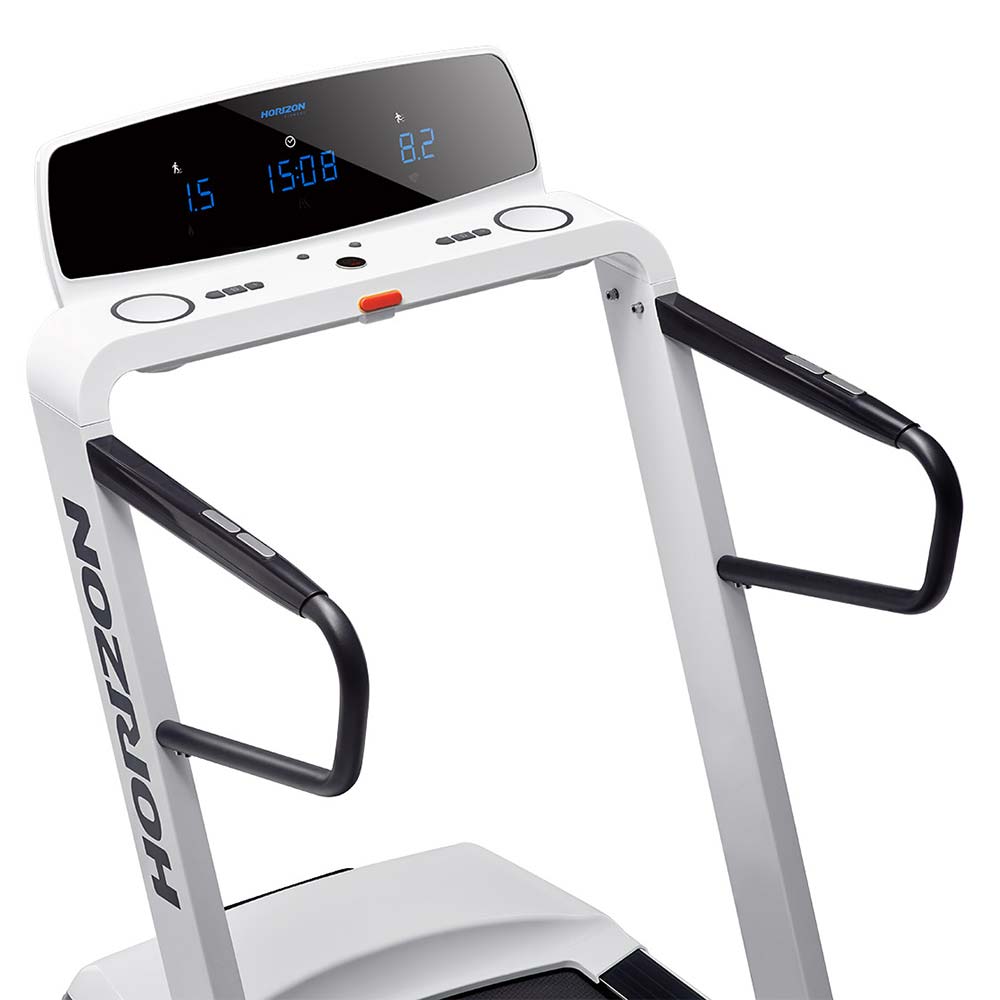 Horizon Omega Z Folding Treadmill controls angle