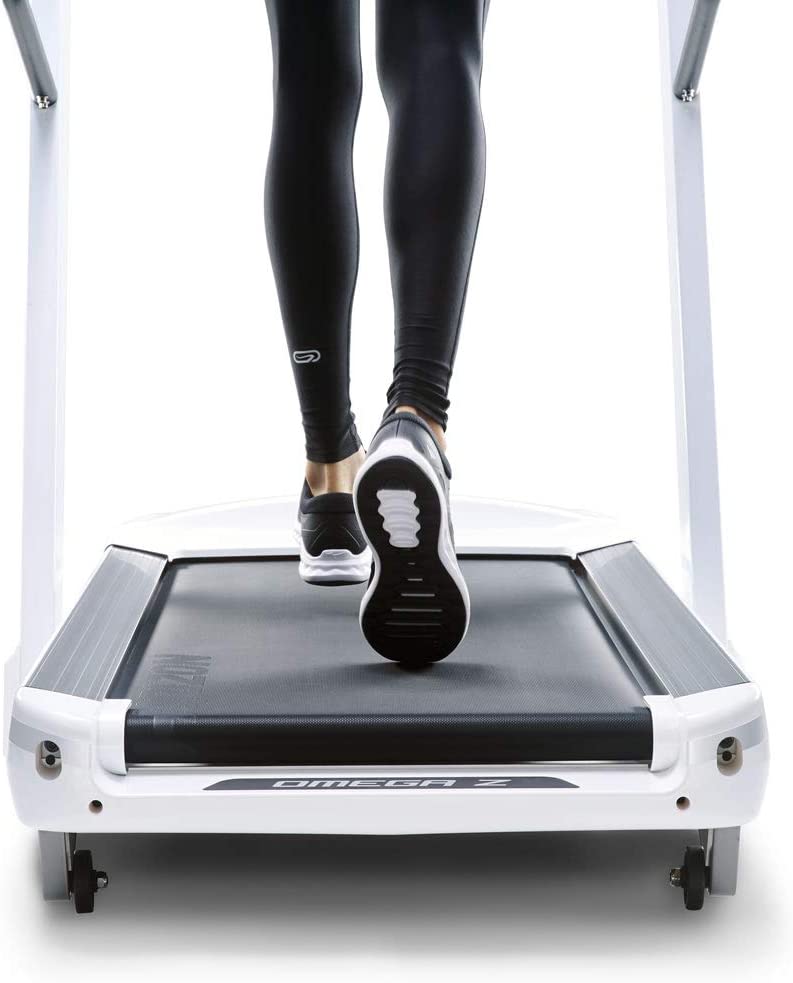 Horizon Omega Z Folding Treadmill running