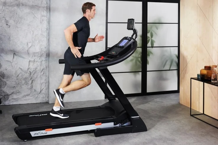 JTX Sprint-9 Folding Gym Treadmill man running