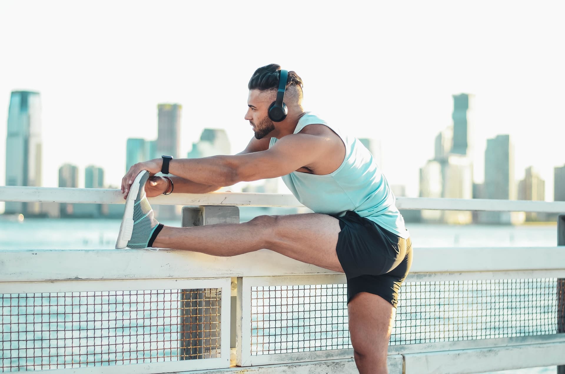 stretching before running