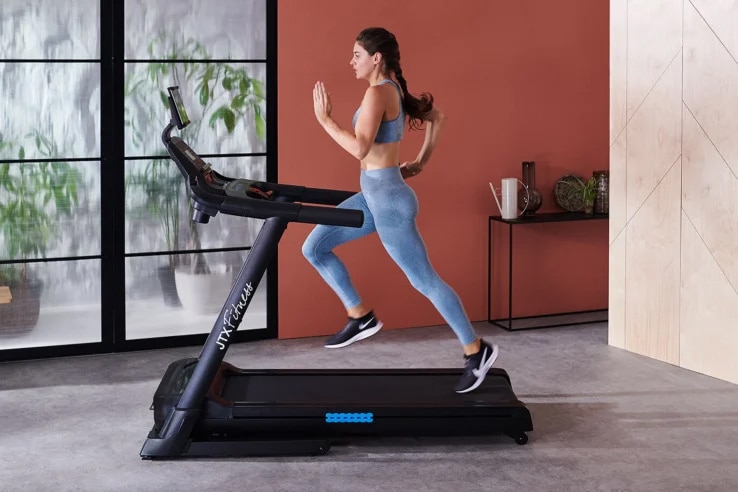 JTX Sprint-5 Home Treadmill lady running