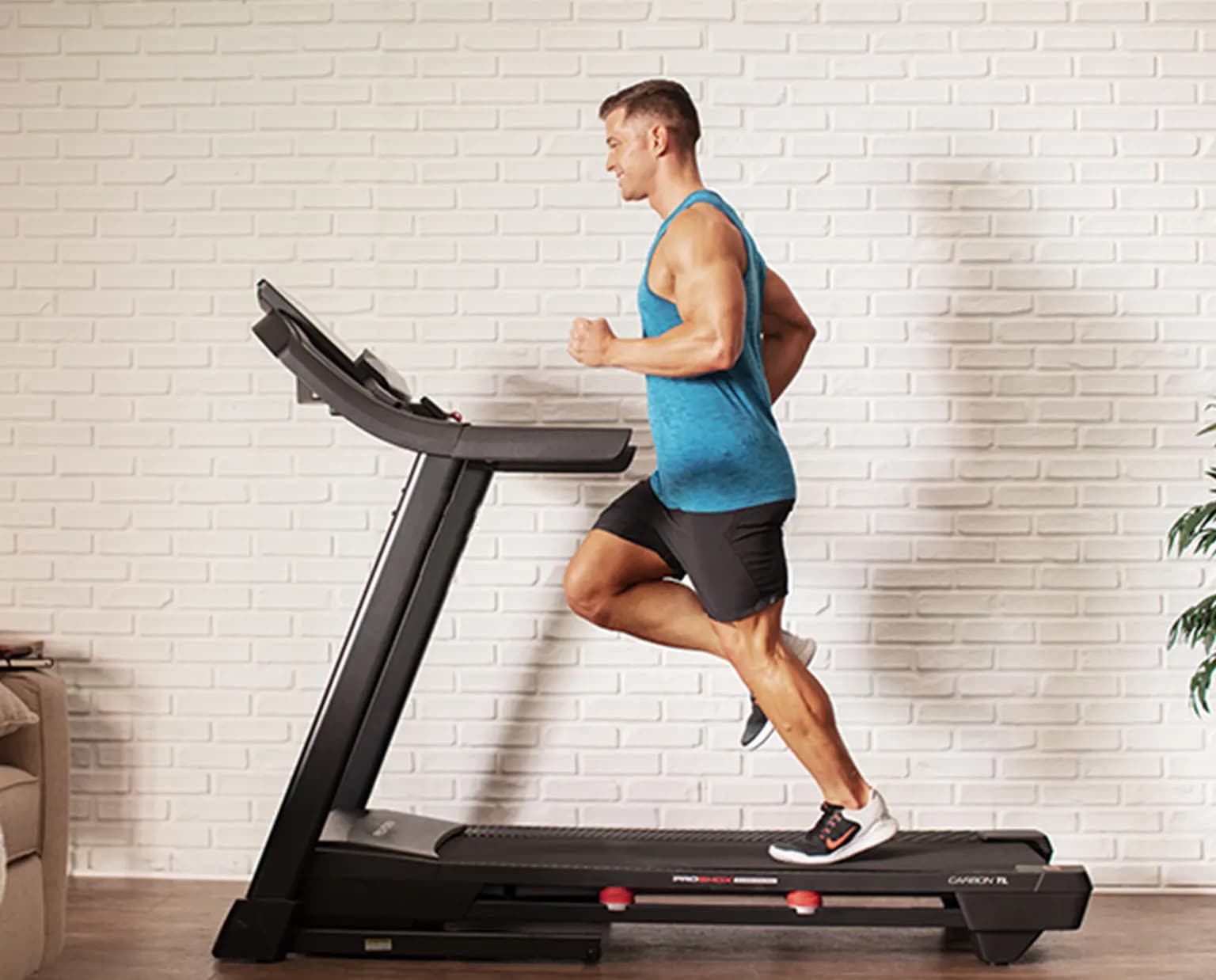 ProForm Carbon TL Folding Treadmill man running