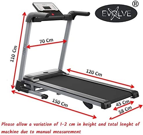 Evolve - A1 Electric Motorised Auto Incline Treadmill Measurements