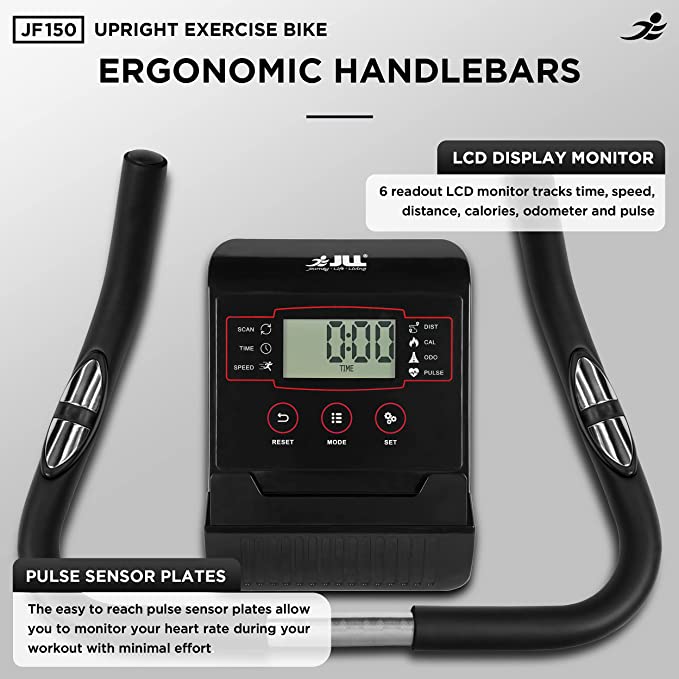 JLL JF150 Upright Exercise Bike Handle Bars and Display Monitor