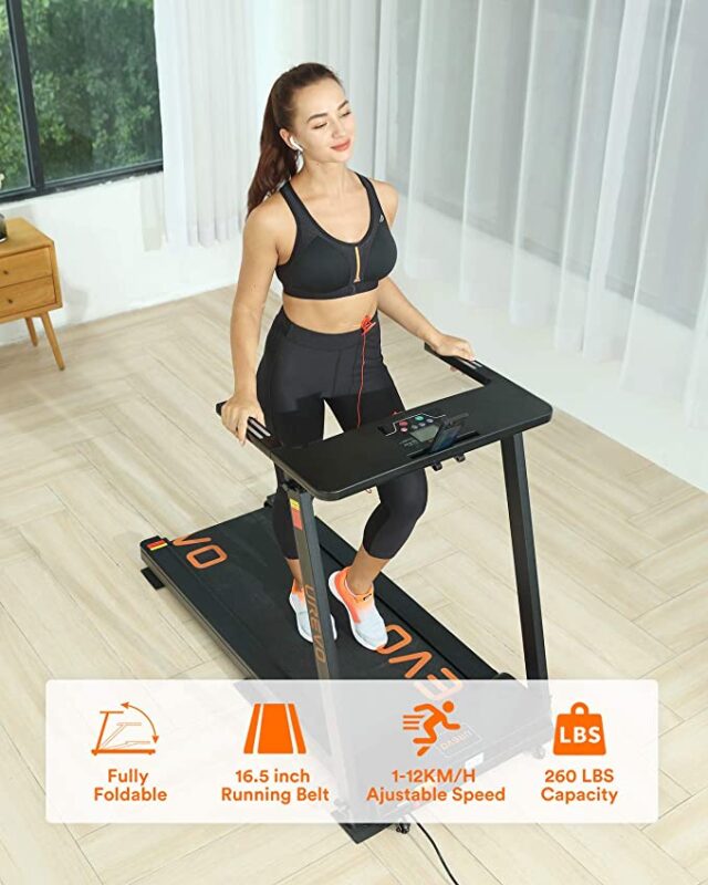 UREVO Folding Treadmill for Home Woman Running