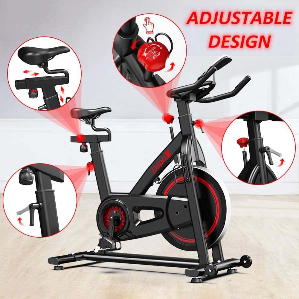 Dripex Indoor Cycling Magnetic Resistance exercise bike (2022 upgraded version) - Adjustable Design