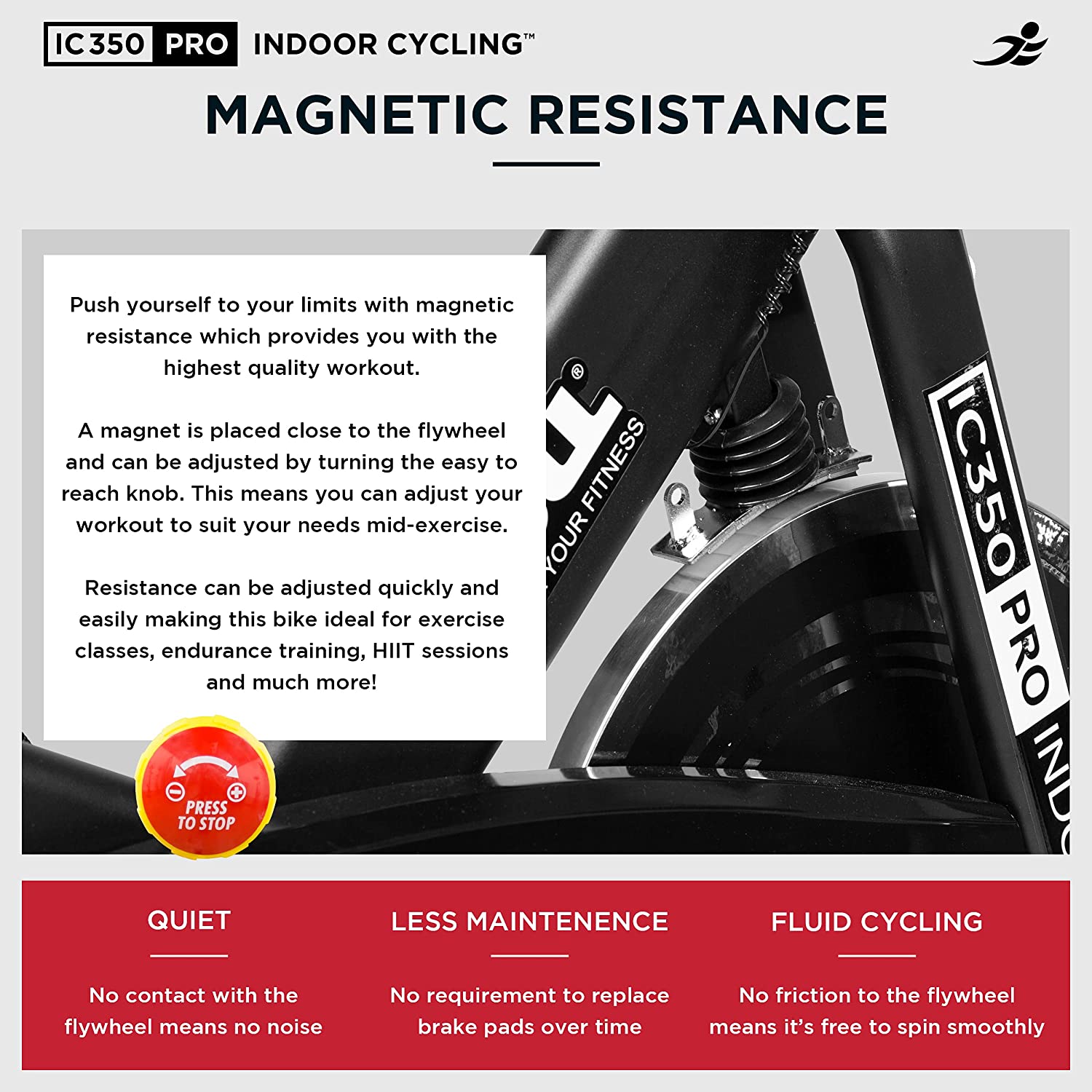 JLL IC350 Pro Indoor Bike - Magnetic Resistance