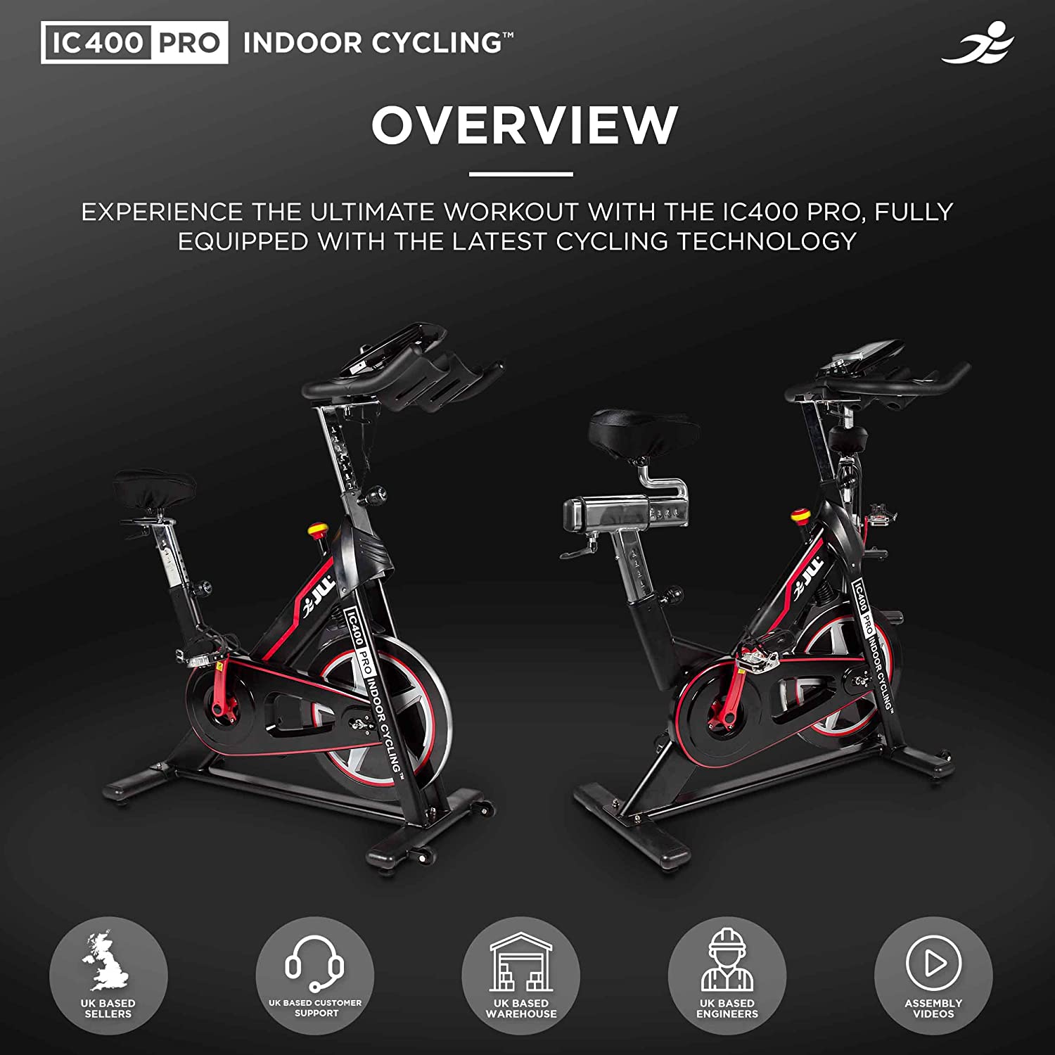 JLL IC400 Pro Indoor Cycling Exercise Bike Product Overview