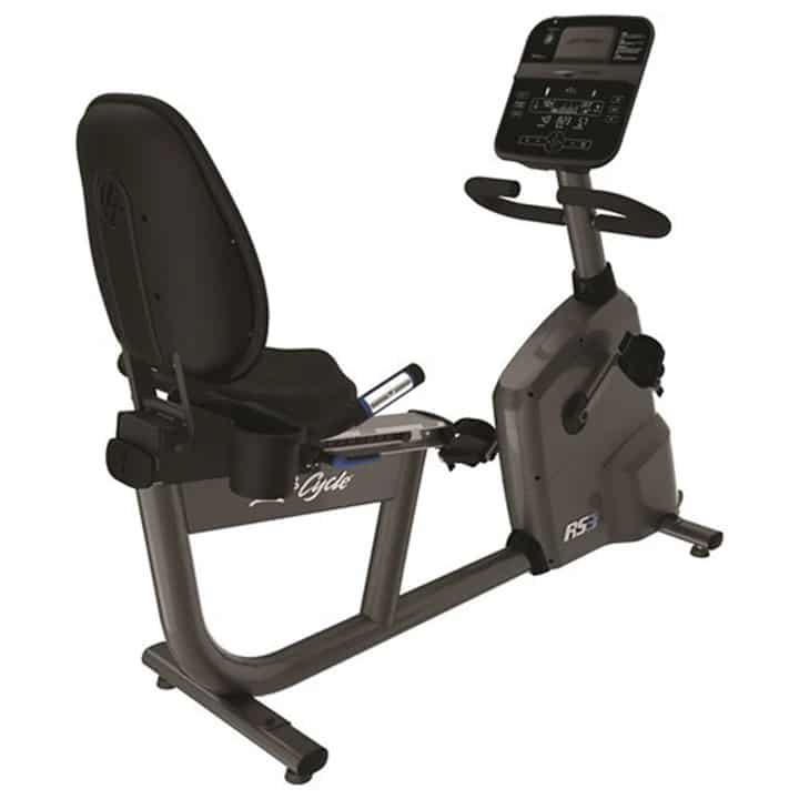 Life Fitness RS3 Recumbent Bike -right angle view