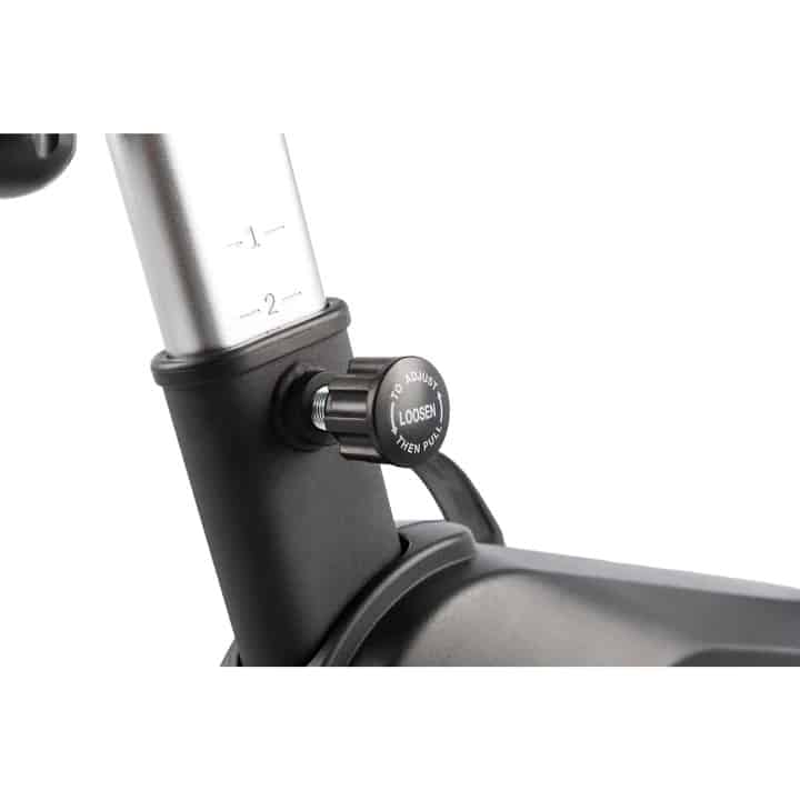Sole B94 Upright Exercise Bike - adjustable seat - close up