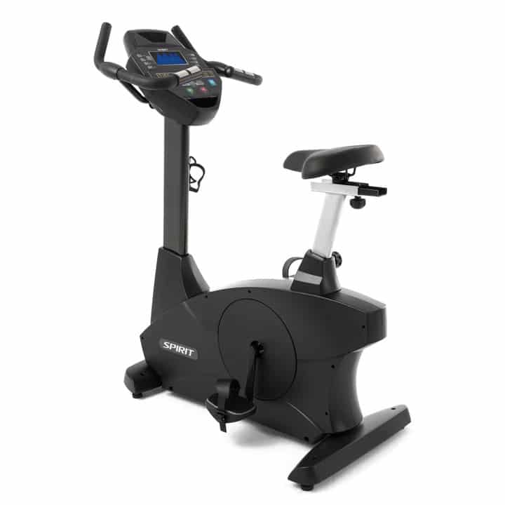 Spirit CU800 Upright Exercise Bike - Rear - Left Angle View