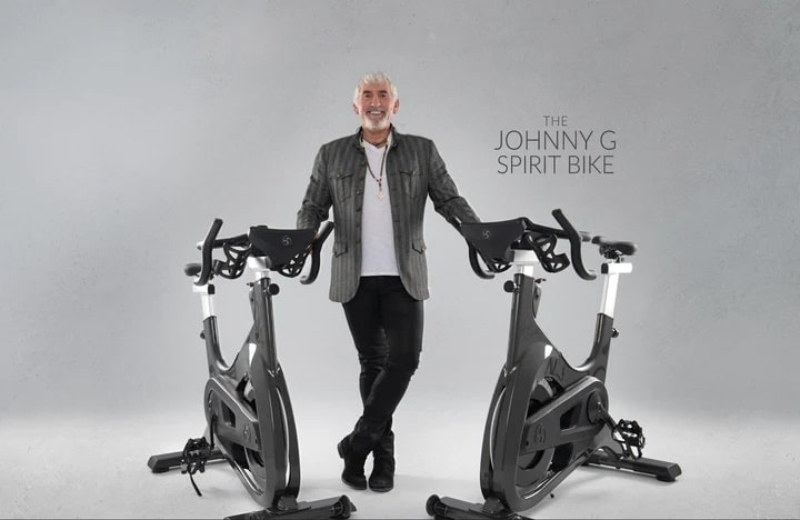 Spirit Johnny G Exercise Bike - with its designer 