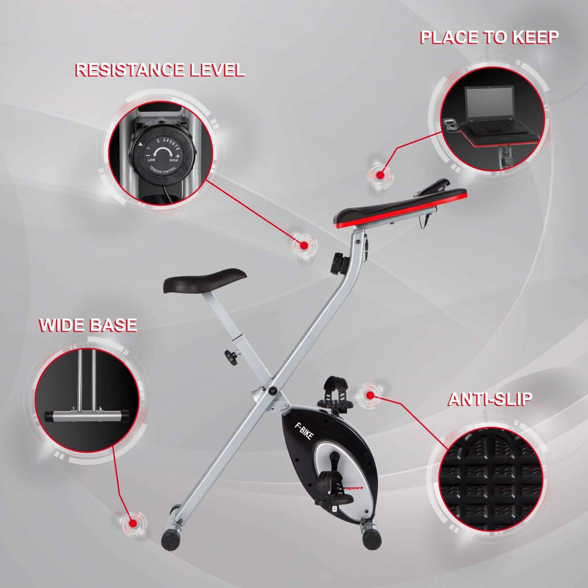 ultrasport foldable exercise bike