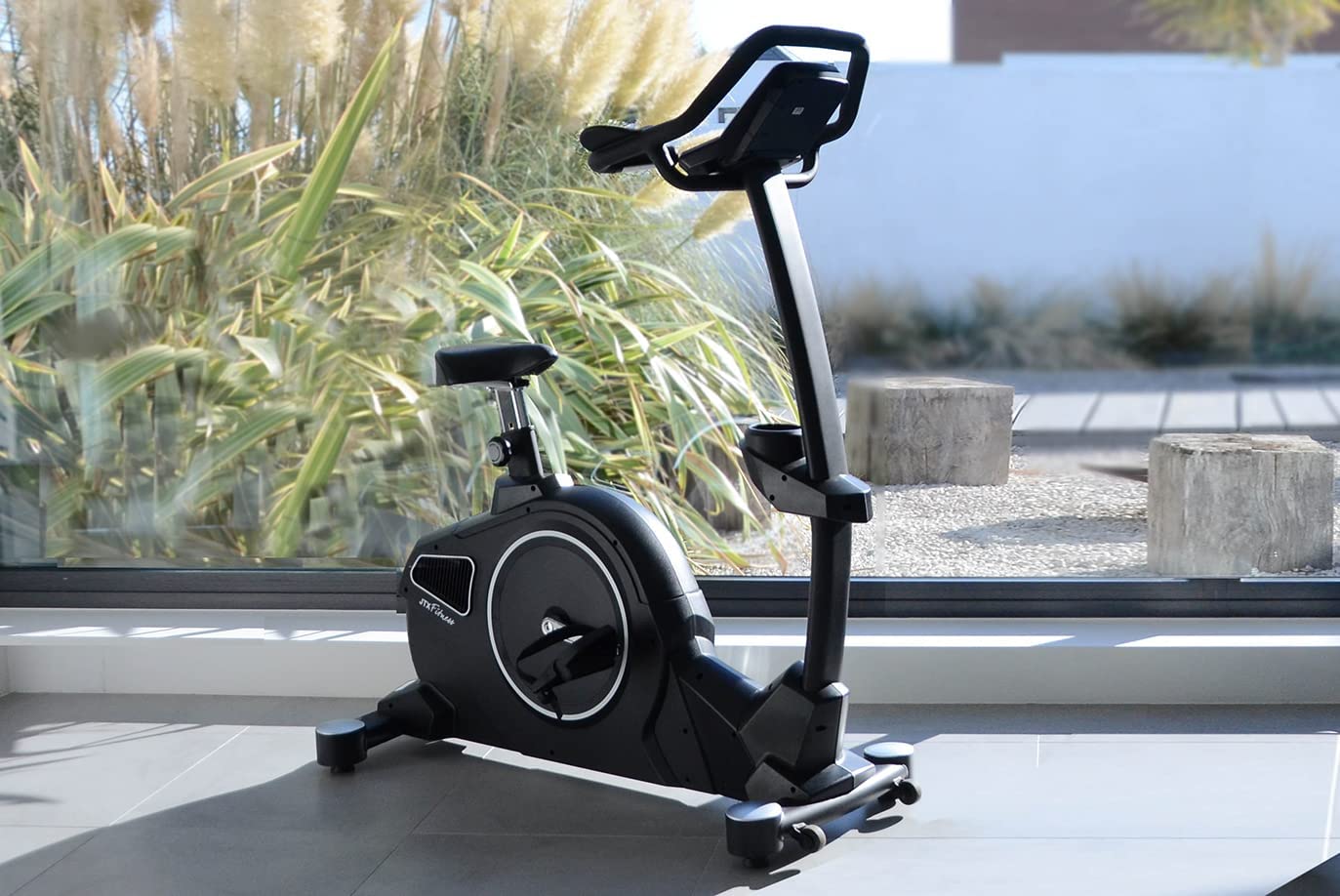 JTX Cyclo-5 Upright Gym Exercise Bike - right angle view