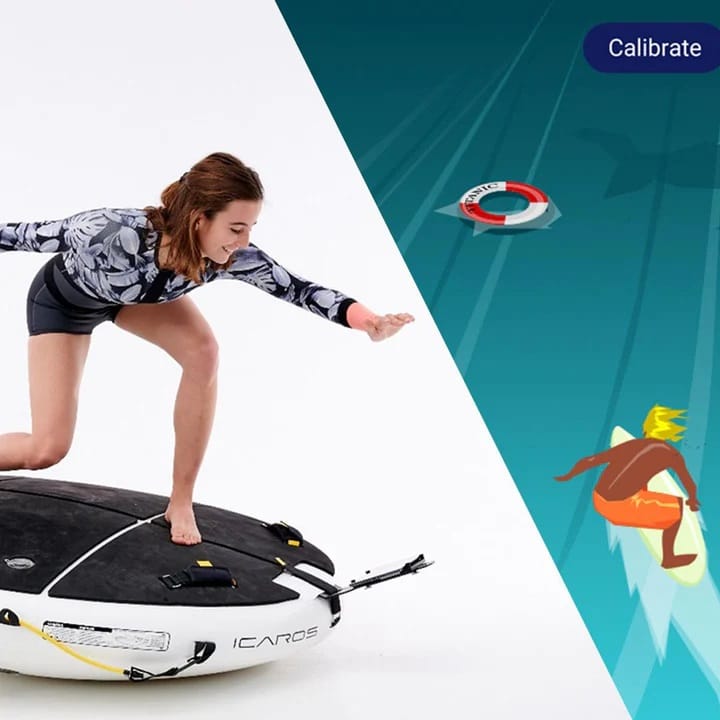 ICAROS Cloud 360 VR Fitness Equipment - surfing game
