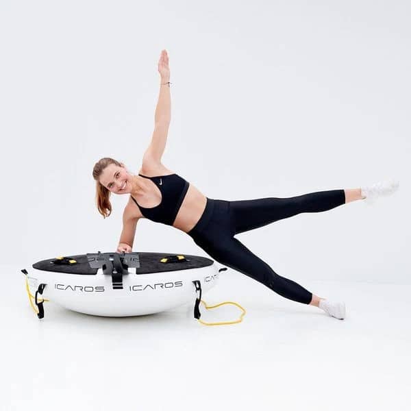 ICAROS Cloud 360 VR Fitness Equipment - with a female model working out