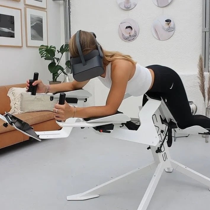 ICAROS VR Training Home Package  Virtual Reality Fitness Equipment  - with a female model working out