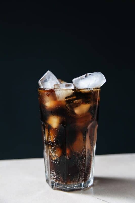 A glass of cola