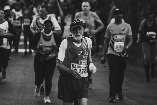 Elderly Man Running
