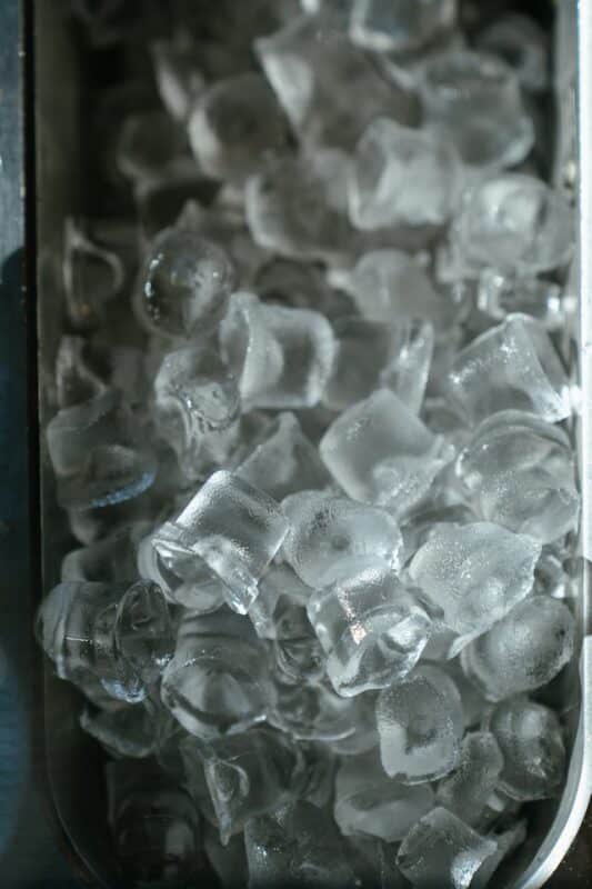 A bucket of ice
